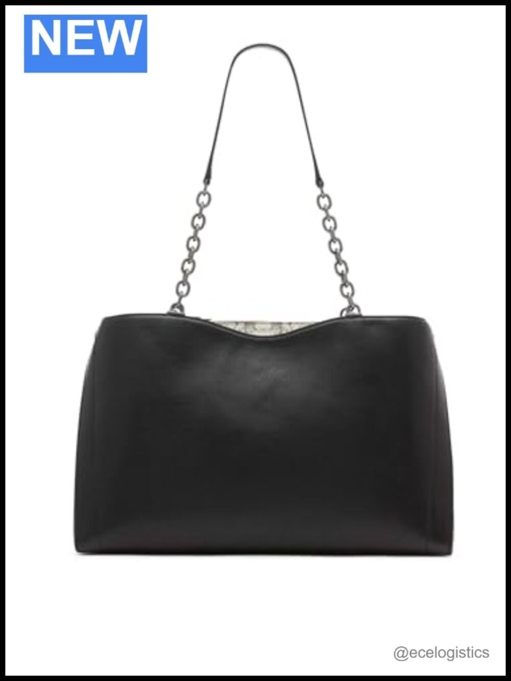 Calvin Klein Nova Vegan Leather Triple Compartment Chain Tote